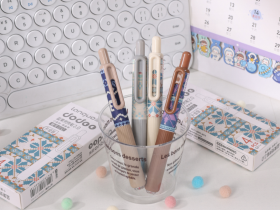 Набор ручек гелевых, автоматические Languo, 0,5 мм, 4 шт, чернила черные 3