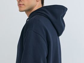 Базовое худи с карманом-кенгуру, Синий