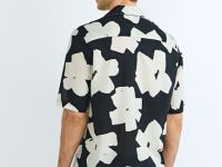 Рубашка из хлопка с принтом, Бежевый