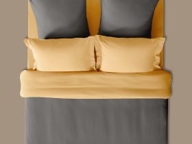 Постельное белье Volcanic gray & Summer yellow