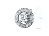 Пусеты из белого золота с бриллиантами э4701пс10177400