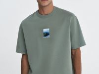 Футболка с природным термопринтом O'STIN х Экспедиция, Зеленый