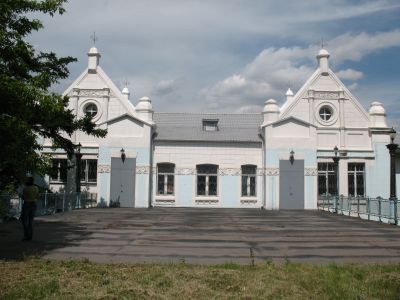 Московская Окружная железная дорога, 1903-1908 гг., архитектор А.Н.Померанцев, инженеры Л.Д.Проскуряков, С.Д.Карейша, П.Я.Каменцев, П.И.Рашевский. Станция "Воробьевы горы", 1903-1908 гг., архитектор А.Н.Померанцев, инженер С.Д.Карейша