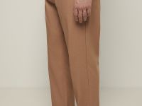 Брюки широкого кроя с добавлением льна