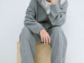 Широкие трикотажные брюки для девочек, Серый