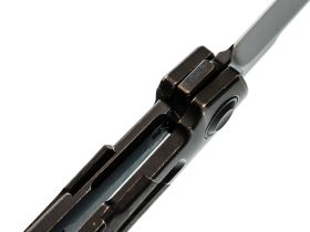 Складной нож Kansept Kitpu, сталь CPM20CV, рукоять титан/Carbon Fiber, черный