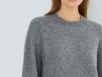 Вязаное платье из пряжи с шерстью, Серый