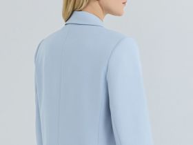 Однобортный жакет, Голубой