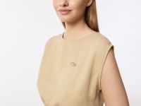 Женская лёгкая рубашка Lacoste из смеси льна