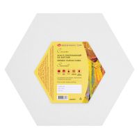 Холст на картоне "Сонет", шестигранный, диаметр 30 см, 280 г, 100% хлопок, акриловый грунт, среднее зерно