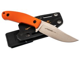 Туристический нож Kizlyar Supreme Asket, сталь AUS-10, рукоять G10, оранжевый