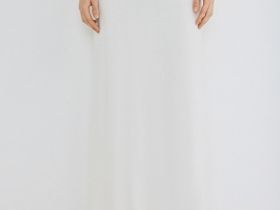 Вязаная юбка из струящейся пряжи, Белый