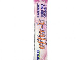 NOW Foods, Effer-C, смесь для приготовления шипучего напитка, бузина, 1000 мг, 30 пакетиков, по 5,5 г