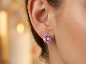 Серьги из белого золота с топазами э4771сг05210412