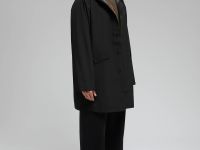 Плащ с капюшоном прямого кроя