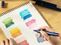 Набор спиртовых маркеров Finenolo (2 пера:кисть+долото) 40 цветов в сумке-пенале