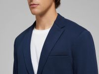 Однобортный пиджак с хлопком