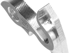 Держатель заднего переключателя "петух" Meta №190 фрезерованный (серебристый)