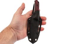 Нож Pocket Wolf Мини Тактик с долом, сталь AUS10Co, рукоять микарта, красный