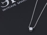 Колье из белого золота с бриллиантом э4701кл05163100