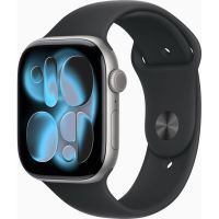 Умные часы Apple Watch Series 11 46 мм «Космический серый», с чёрным ремешком M/L