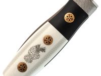 Складной нож Reptilian "Лесовик-01", сталь D2, рукоять G10, Limited Edition, белый