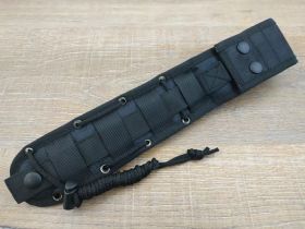 Тактический нож Атлант 3, сталь D2, черная рукоять, Нокс