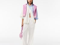 Женская объемная спортивная куртка Lacoste с капюшоном