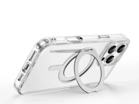 Чехол-накладка Wiwu iShield Ultra Magsafe (MCC-201) для iPhone 16 Pro (кольцо-держатель/пластиковый) (прозрачный)