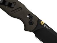 Складной нож Kizer C01C 2.9 CD, сталь Nitro-V, рукоять Richlite, коричневый/черный