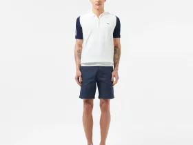 Мужское трикотажное поло Lacoste из вискозы на молнии