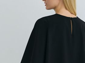 Платье-кейп, Черный