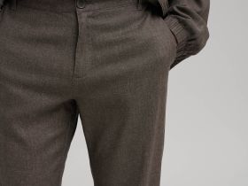 Брюки полуприлегающего кроя со льном