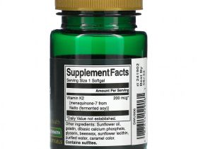 Swanson, Maximum Strength, Real Food K2, 200 мкг, 30 мягких таблеток