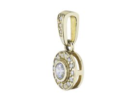 Подвеска из желтого золота с бриллиантами э0301пд02150500