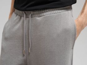 Брюки прямого кроя из футера