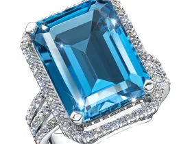 Кольцо из белого золота с топазом э4771кц04204020