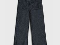 Джинсы Straight с люрексом для девочек, Черный