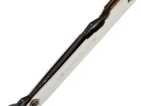 Нож складной Higonokami Nagao Kanekoma, 70мм, сталь AoGami 3 слоя, рукоять нержавеющая сталь золотая