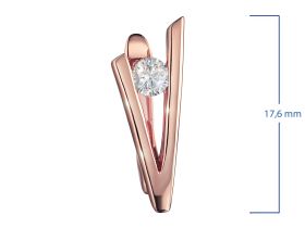 Серьги из красного золота с бриллиантами э0201сг11134300