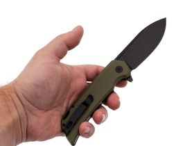 Складной нож Petrified Fish Tunny PFB05GRMDW, сталь Sandvik 14C28N, рукоять микарта, зеленый