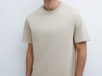 Базовая футболка из хлопка, Бежевый