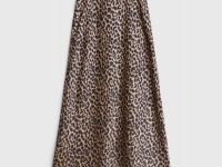 Сатиновая юбка макси, Бежевый