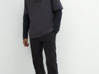 Футболка с текстовым принтом, Серый