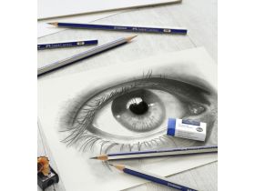 Набор карандашей чернографитных Faber-castell с точилкой и ластиком