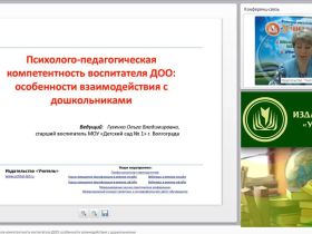 Вебинар "Психолого-педагогическая компетентность воспитателя ДОО: особенности взаимодействия с дошкольниками"