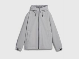 Утеплённая куртка с капюшоном, Бежевый