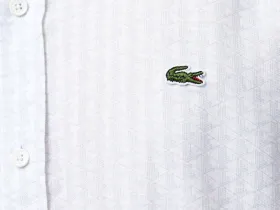 Мужская рубашка Lacoste с монограммой из смеси льна