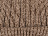 Шапка из шерсти с отворотом, Бежевый