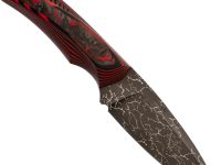 Нож Pocket Wolf Мини Тактик, сталь K340, рукоять G10/хаотичный карбон, красный